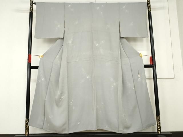 平和屋着物 本加賀友禅作家 柿本市郎 色無地 金嚢 秘色色 正絹 cs