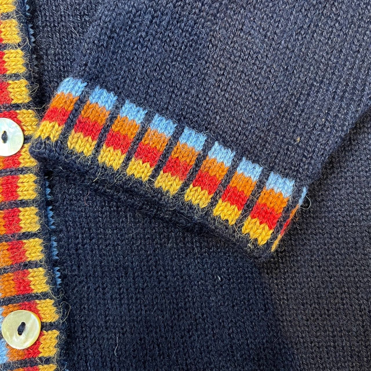 ALPACA HOUSE　アルパカ100%　ペルー製　ニットカーディガン 美品】アルパカハウス ALPACA HOUSE アルパカ100％ ニットカーディガン