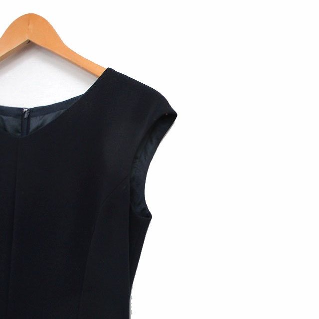 アナイ ANAYI ワンピース ノースリーブ ロング シンプル 38 ネイビー