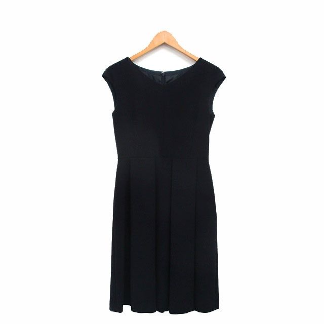 アナイ ANAYI ワンピース ノースリーブ ロング シンプル 38 ネイビー