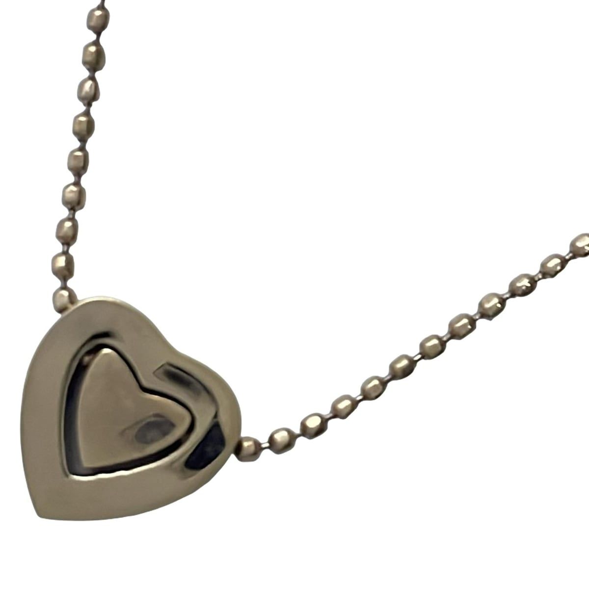 FolliFollie(フォリフォリ) ネックレス美品 - ゴールド×クリア ハート