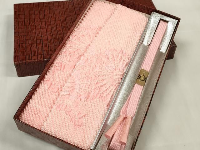 平和屋着物○和装小物 帯締め・帯揚げセット 中抜き絞り 菊 組紐 逸品