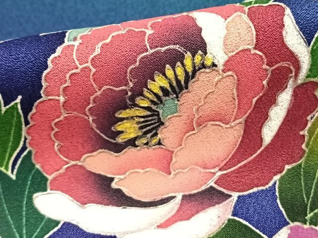 平和屋着物○豪華振袖 友禅 枝花文 暈し染め 銀彩 正絹 逸品