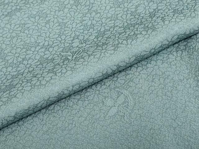 草花地紋 錆浅葱色