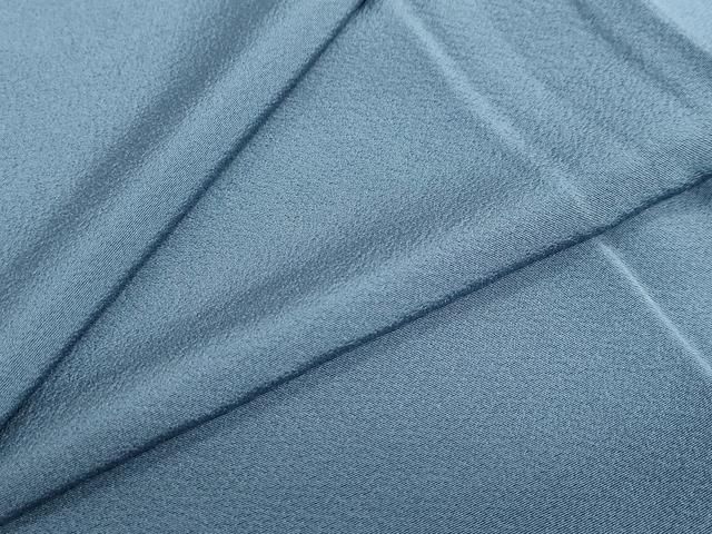 平和屋着物 上質な色無地 藍鼠色 ロング丈 正絹 ud
