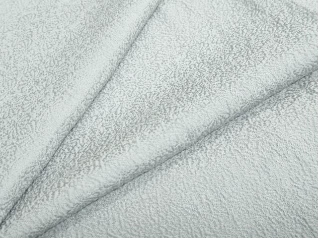 平和屋着物 上質な色無地 小花尽くし地紋 灰青色 正絹 ud