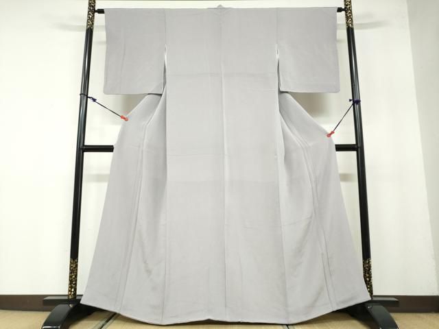 平和屋着物 上質な色無地 霞色 鬼しぼ縮緬 正絹 ud