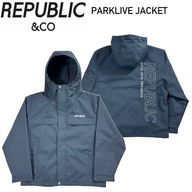 Lｻｲｽﾞ 25-26 REPUBLIC PARKLIVE JACKET BLACK リパブリック スノボウェア メンズ スノーボード パークライブジャケット JKT 日本
