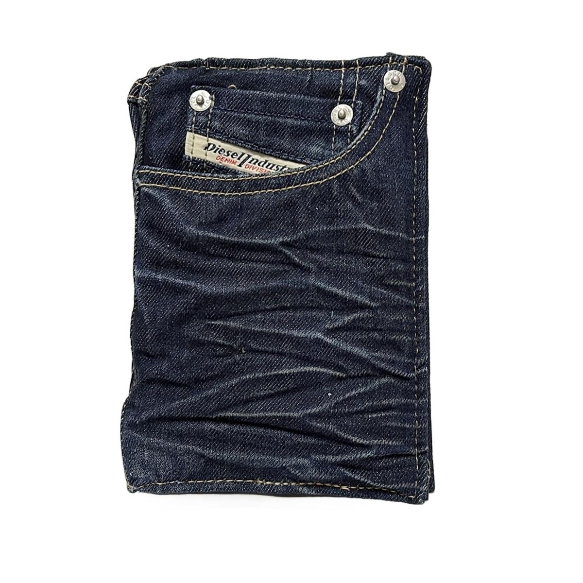 DIESEL ディーゼル 手帳 ダークネイビー ジーンズモチーフ