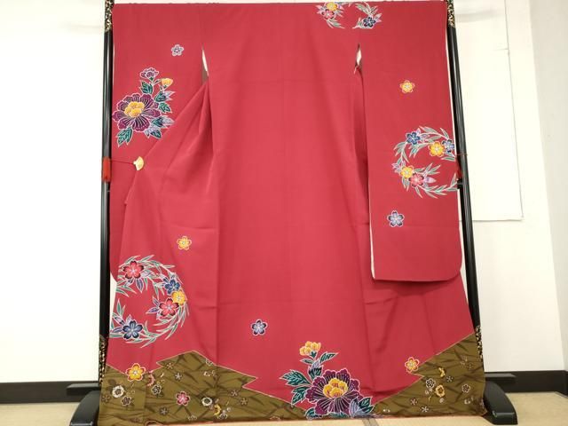 平和屋着物 豪華振袖 花丸文 正絹 cs