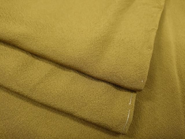 平和屋着物 上質な色無地 山吹茶色 正絹 ut