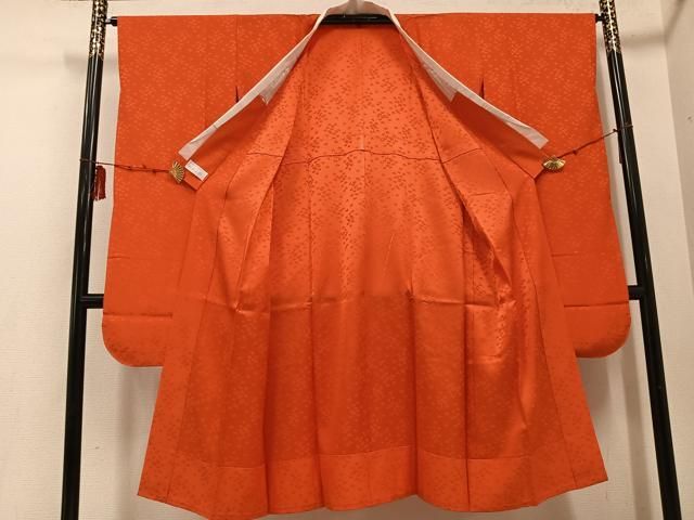 平和屋着物 洗える最 着物 英 はなぶさ謹製 振袖用長襦袢 無双仕立て 舞蝶地紋 丹色 洗える着物 ph