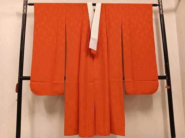 平和屋着物 洗える最 着物 英 はなぶさ謹製 振袖用長襦袢 無双仕立て 舞蝶地紋 丹色 洗える着物 ph