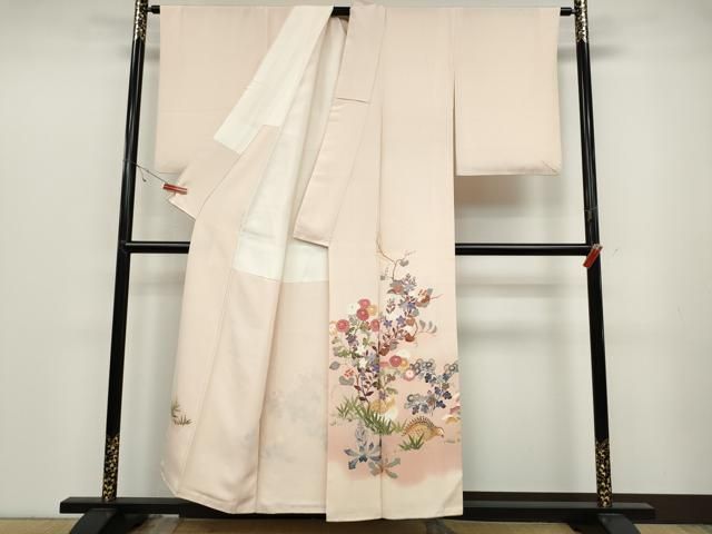 平和屋着物 本加賀友禅作家 白坂幸蔵 色留袖 鶉草花文 暈し染め 正絹 ut