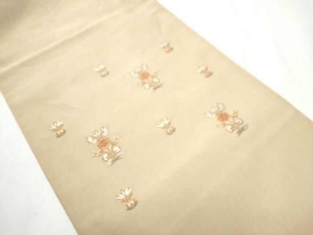 平和屋着物○爪掻き本綴れ 八寸名古屋帯 草花文 正絹 逸品 CABB5885hy