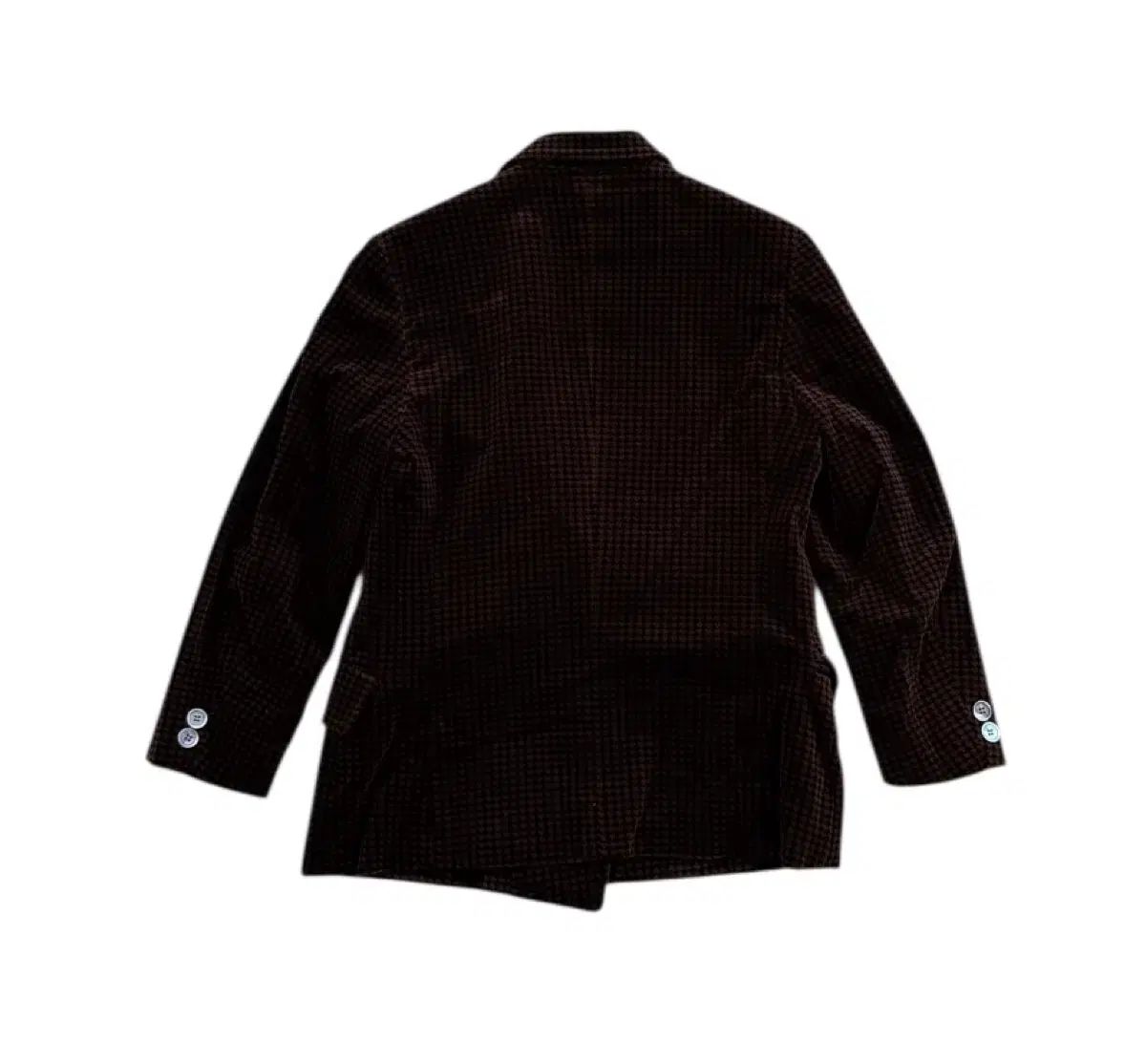 セリーヌ 90 s ブラウン ハウンドトゥース ツアーベルベット ブレーザー