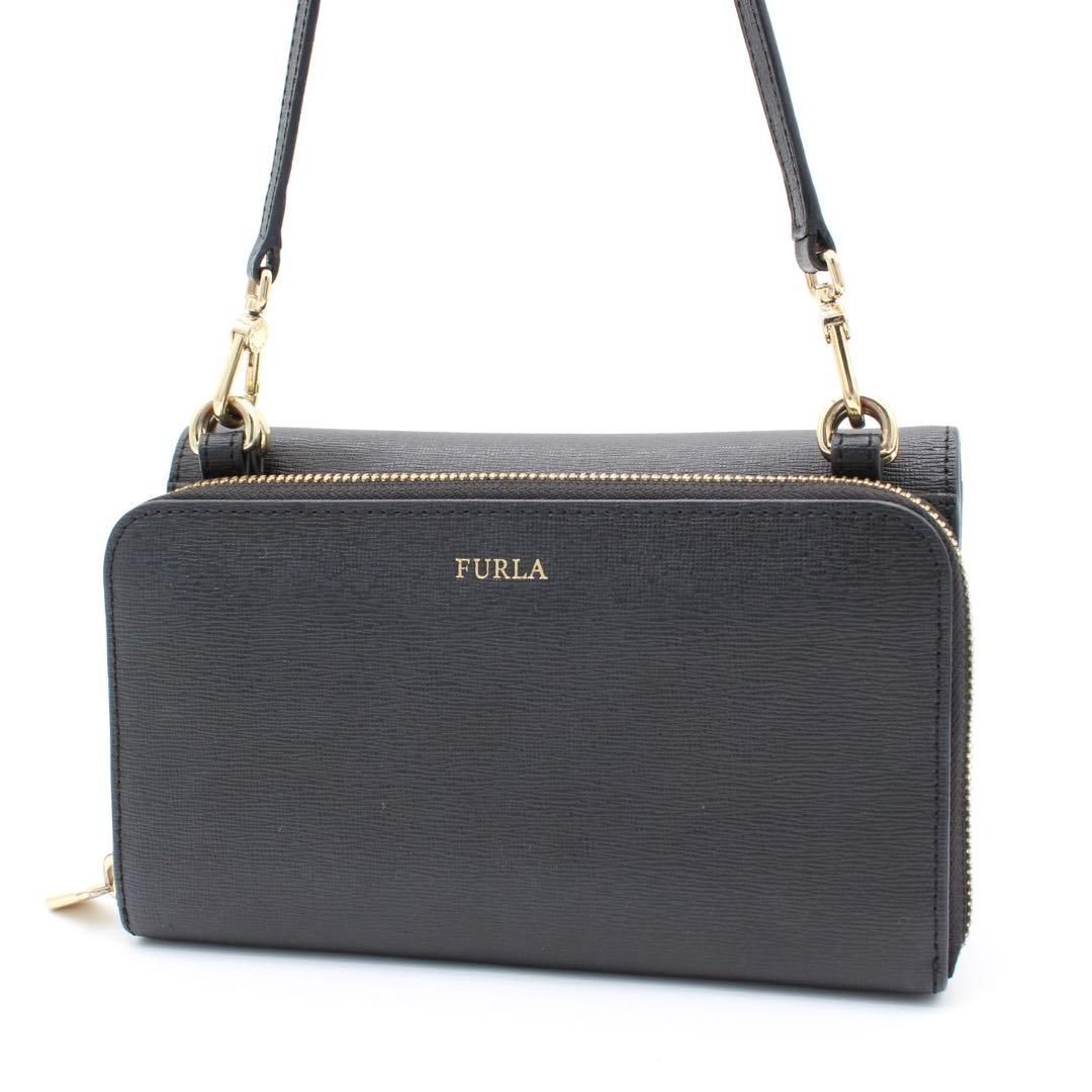 良品】FURLA フルラ Riva レザー ショルダー ウォレット