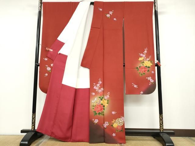 平和屋着物 豪華振袖 鞠花文 蛍暈し 正絹 ut