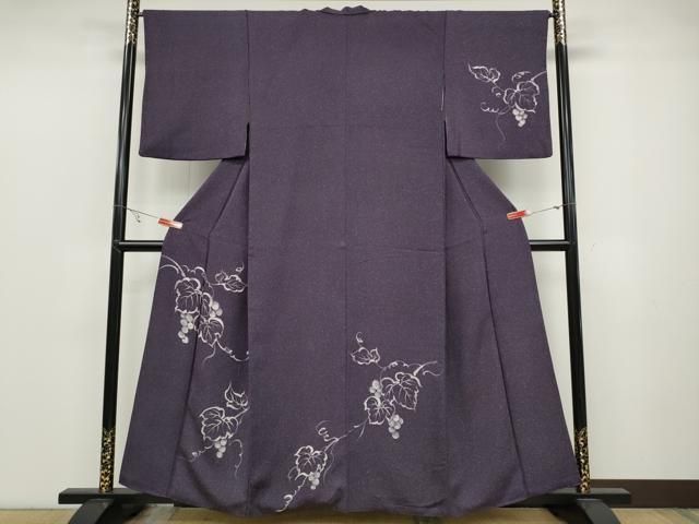 平和屋着物○訪問着 ろうけつ染 葡萄蔦の葉文 正絹 逸品 CABB6189ut