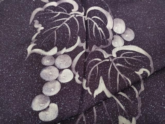 平和屋着物○訪問着 ろうけつ染 葡萄蔦の葉文 正絹 逸品 CABB6189ut