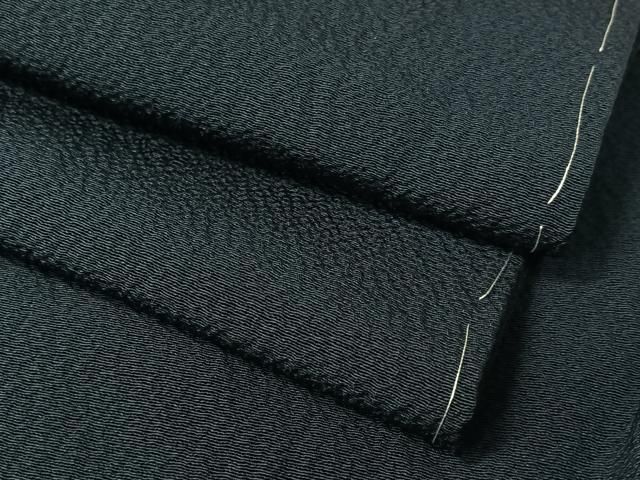 平和屋着物 上質な色無地 濃藍色 ロング丈 正絹 vp