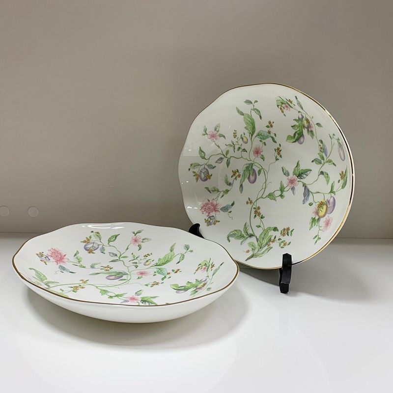 ウェッジウッド スウィート プラム オーバルディッシュ 2枚セット 25.5