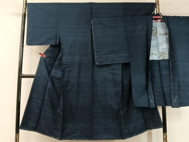 平和屋着物 男性 紬 アンサンブル 霞文 正絹 vp