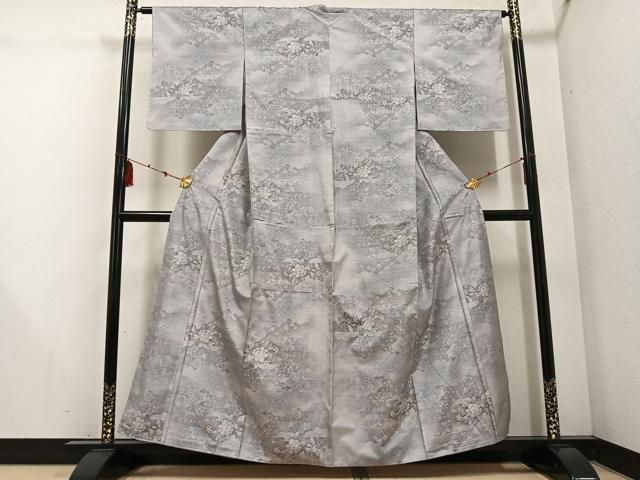 都喜ヱ門 総絣 一元式 白大島 平和屋着物○都喜ヱ門 本場大島紬 白大島 一元7マルキ 総絣 草花文 藤