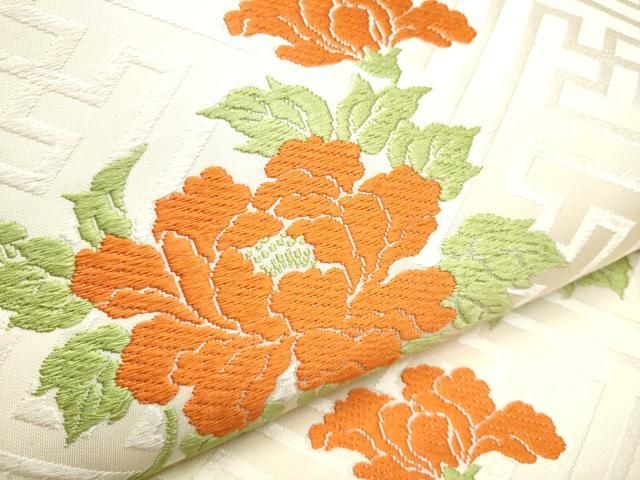 平和屋着物○俵屋 人間国宝 喜多川平朗 有職織物 九寸名古屋帯 唐織 枝