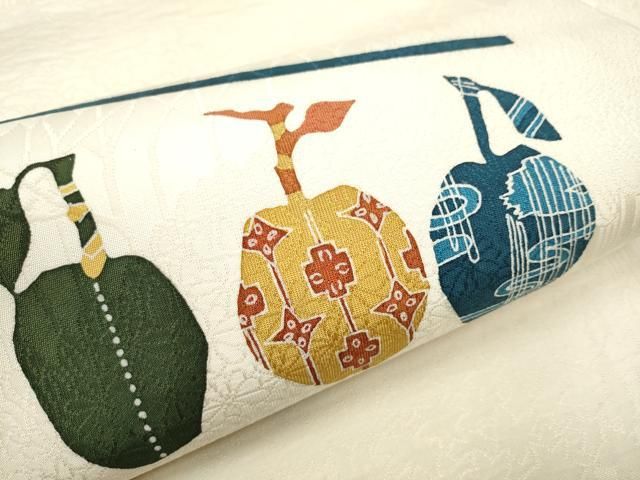 平和屋着物●九寸名古屋帯　吉野間道　正絹　逸品　DAAZ4455cm 平和屋着物○九寸名古屋帯 型染め 成物 正絹 逸品 CABB5865hy - メルカリ