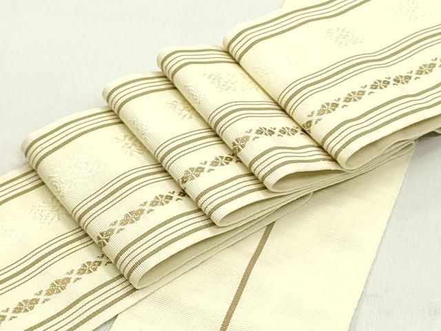 平和屋着物 男性 本場筑前博多織 角帯 献上 砥粉色 井上絹織謹製 証紙付き 正絹 ob