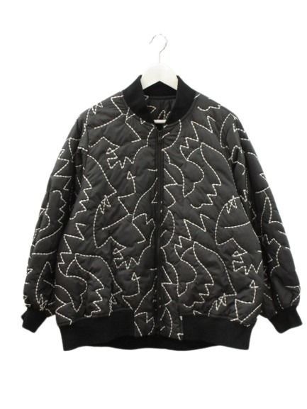 ジウ 慈雨 センソユニコ シェイクハンド ジャケット ブルゾン 40 黒
