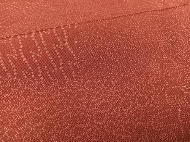  平和屋着物 上質な色無地 草花地紋 鳶色 正絹 ph 色無地 着物