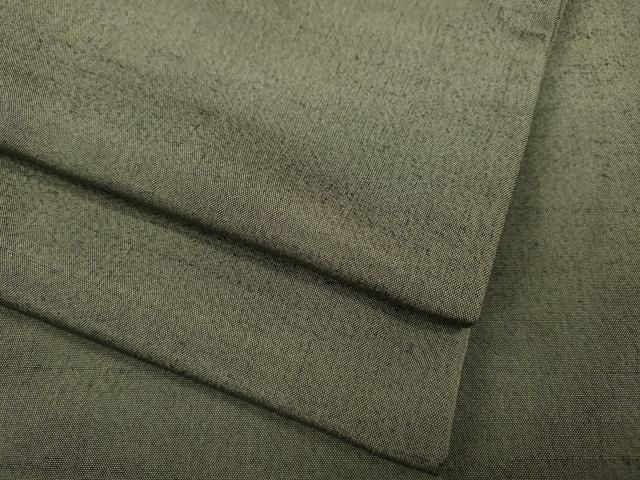 平和屋着物 上質な紬 利休色 正絹 ut