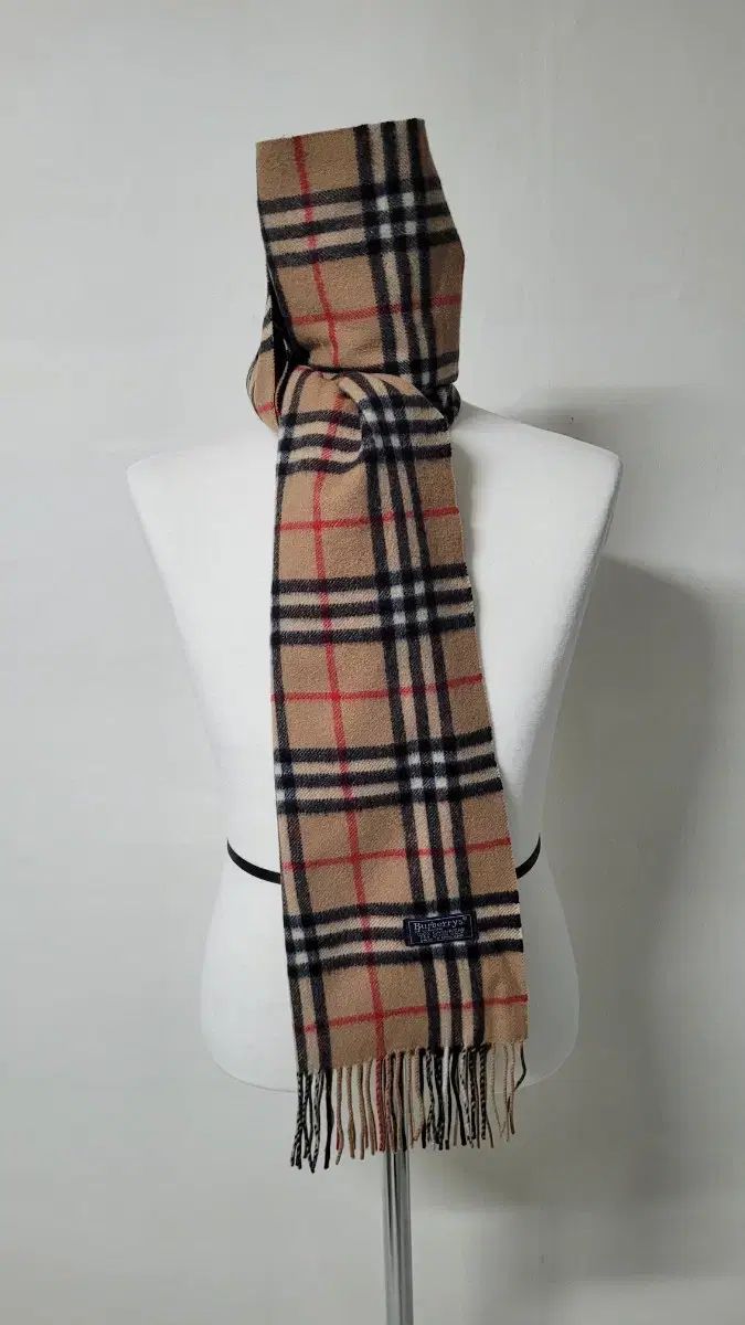 Burberrys バーバリー 90 s ヴィンテージ ベージュ チェック カシミア マフラー