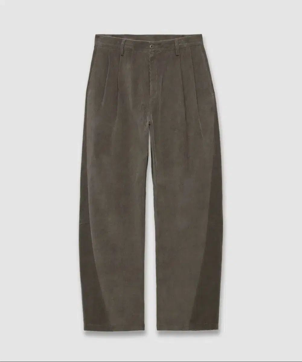 L クアー コーデュロイ パネル ド ラウンディング パンツ シンダーグレー