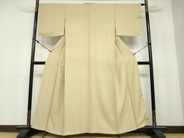 平和屋着物 上質な色無地 霞地紋 桑染色 正絹 ud