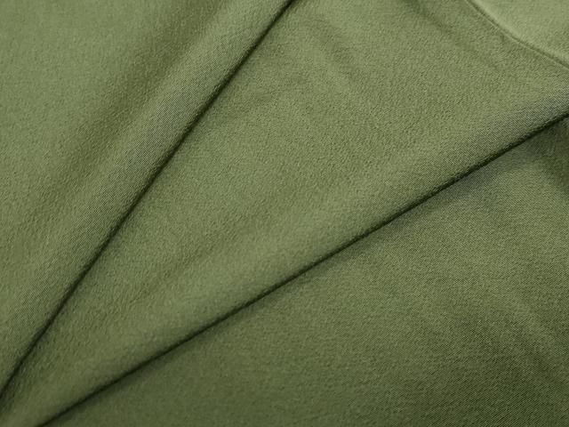 平和屋着物 上質な色無地 深緑色 正絹 ud