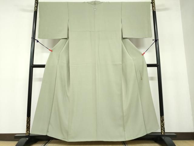 平和屋着物 上質な色無地 作家物 幻の染 岩石染 柳茶色 正絹 ud