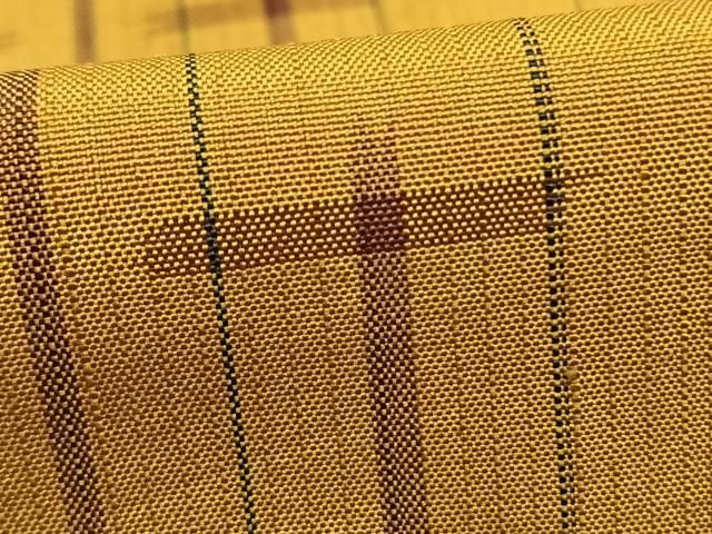  平和屋着物 本場黄八丈 紬 十字絣間道 正絹 fy 紬 着物