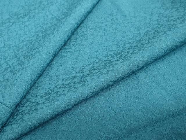 平和屋着物 上質な色無地 霞地紋 青碧色 やまと誂製 ロング丈 正絹 ud