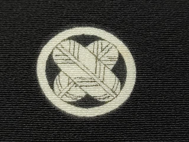 向かい鳥絵皿花文 正絹