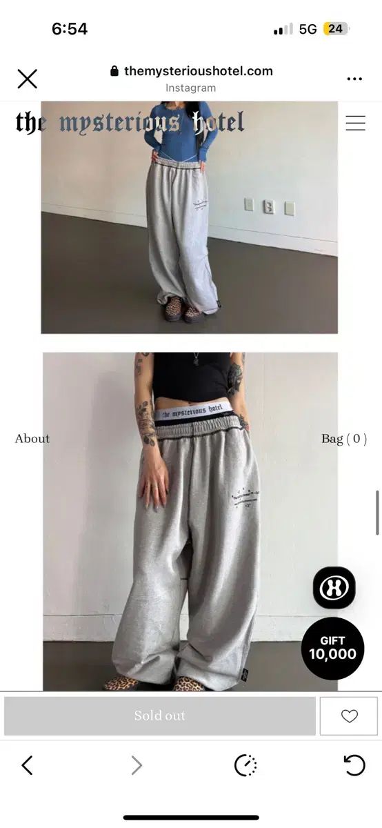 THE MYSTERIOUS HOTEL ザ ミステリアス ホテル トレーナー パンツ