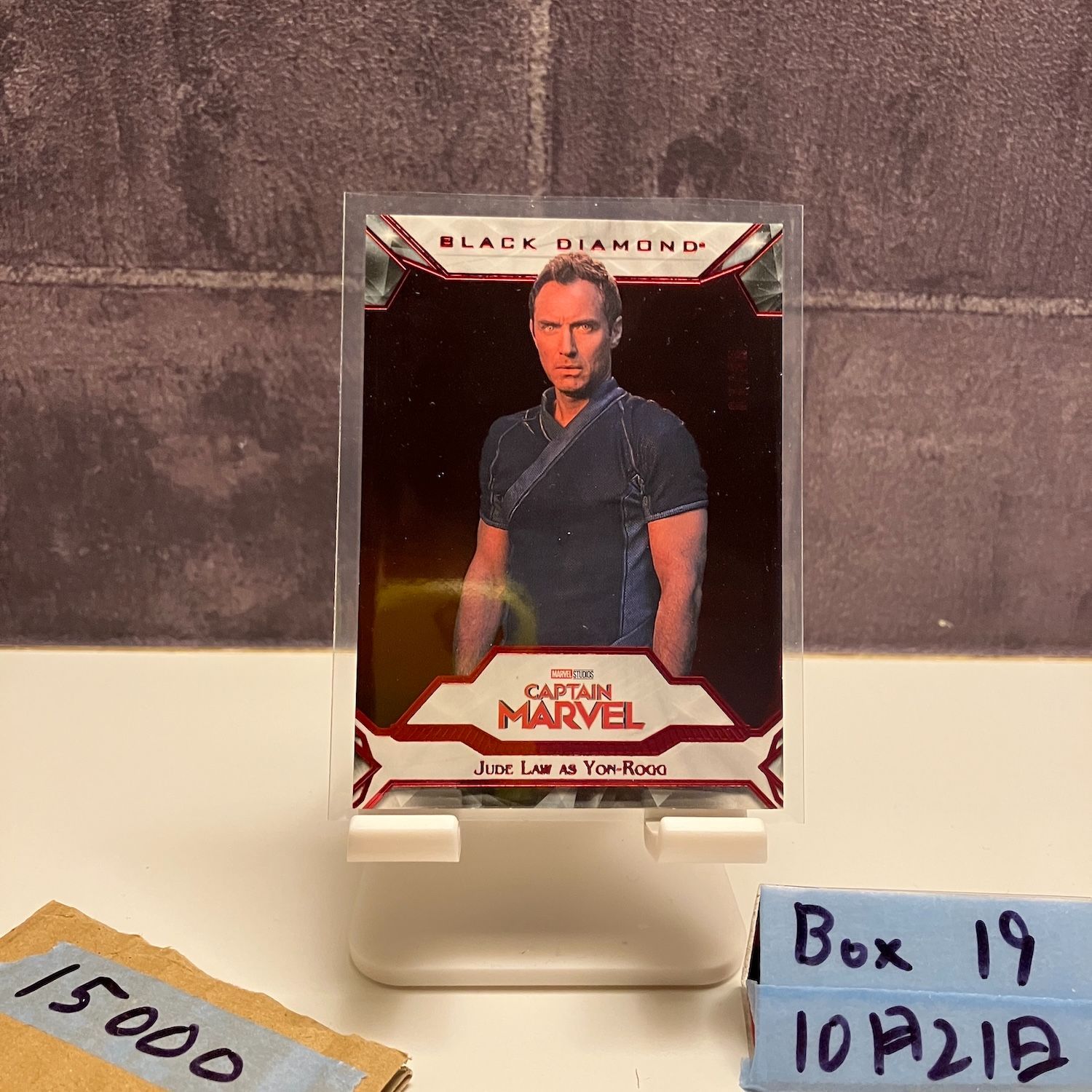 2021 Upper Deck Jude Law as Yon Rogg Marvel Studios Captain Black Diamond Infinity Saga カード