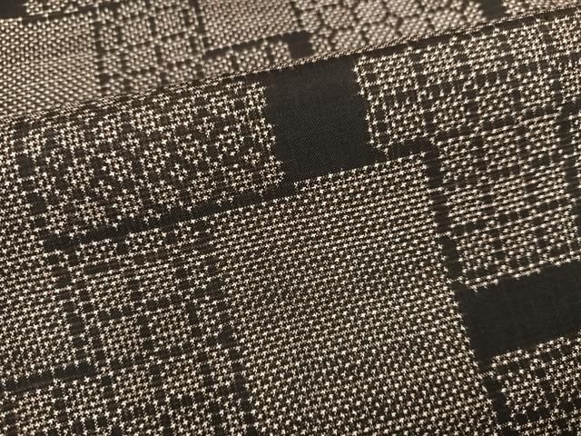  平和屋着物 本場大島紬 古代染色純泥染 一元7マルキ 色紙重ね文 川畑春寿作 証紙付き 正絹 ph 紬 着物