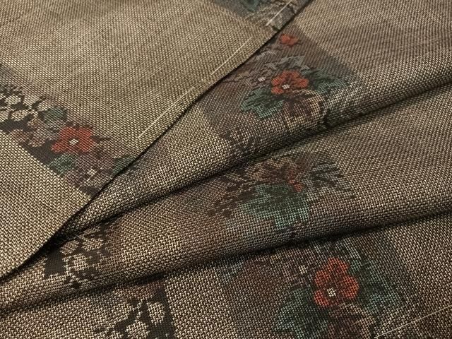 平和屋着物 本場大島紬 9マルキ 流水花間道 正絹 vp
