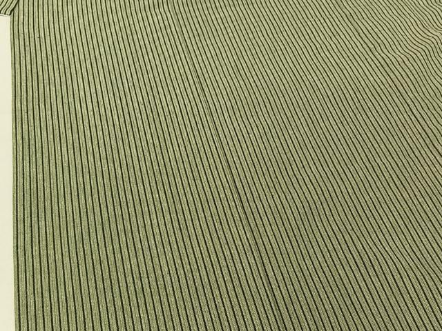  平和屋着物 小千谷 紺仁 越後片貝木綿 単衣 縞 証紙付き 木綿 jh 紬 着物