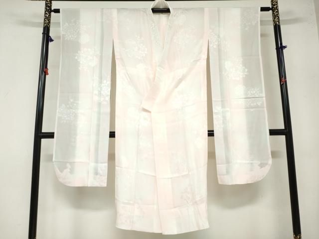 平和屋着物 振袖用長襦袢 無双仕立て 雪輪草花地紋 暈し染め 京都きもの友禅扱い 半衿刺繍 正絹 ud