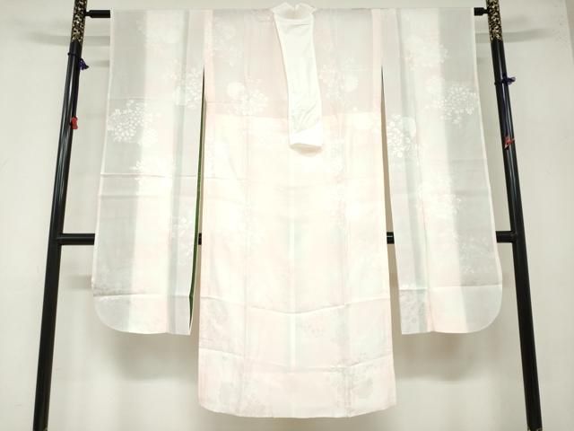 平和屋着物 振袖用長襦袢 無双仕立て 雪輪草花地紋 暈し染め 京都きもの友禅扱い 半衿刺繍 正絹 ud