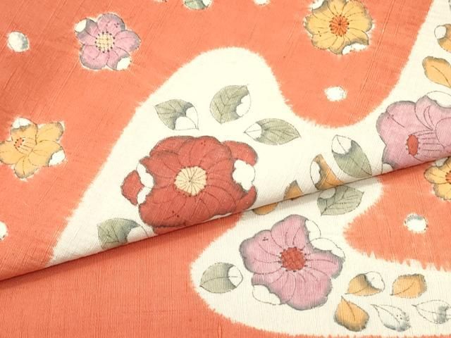 平和屋着物○九寸名古屋帯 紬地 絞り 辻が花 正絹 逸品 DAAZ3244ob